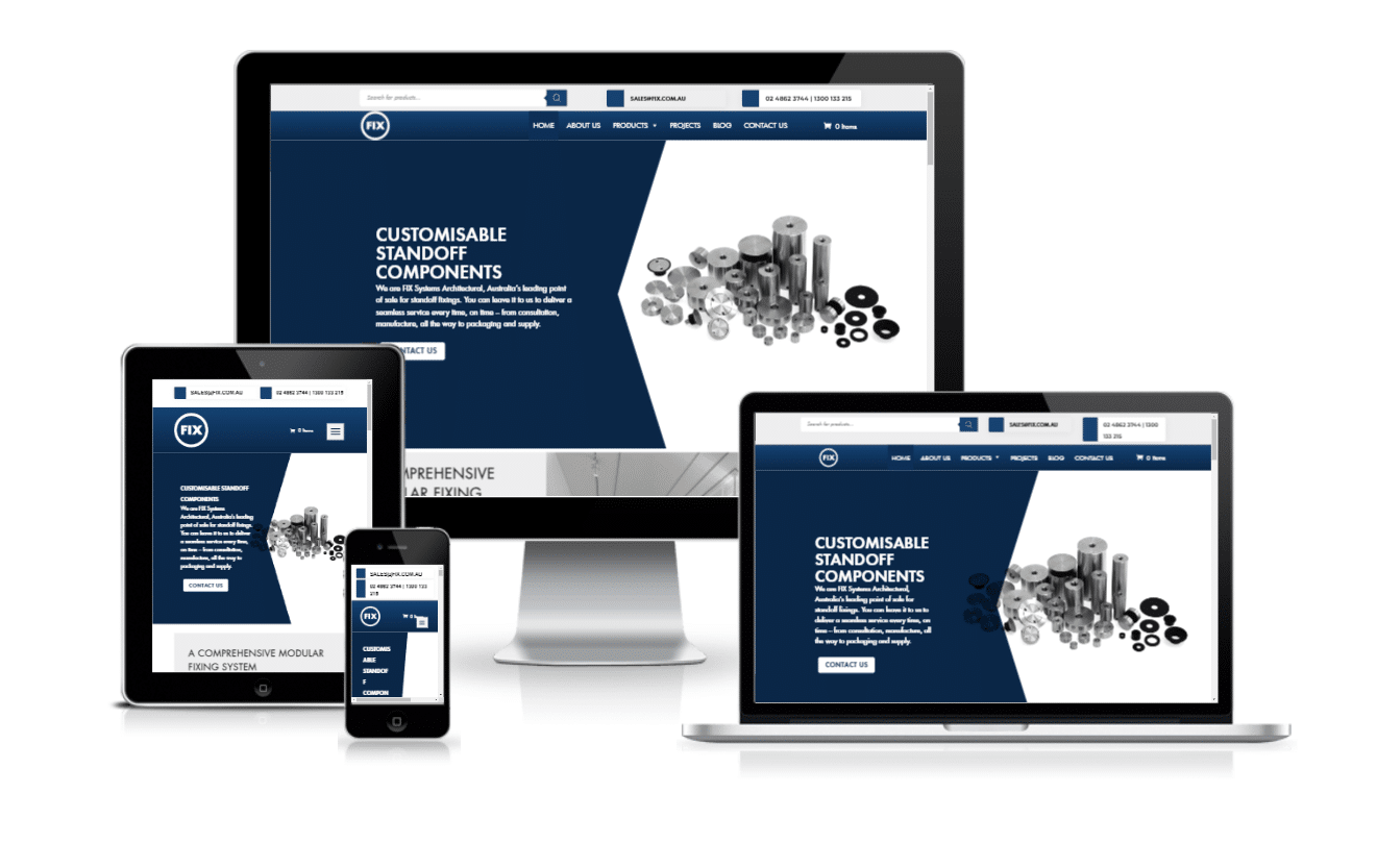 responsive website design of a wedding venue